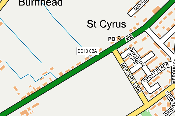 DD10 0BA map - OS OpenMap – Local (Ordnance Survey) DD10 0BA map - OS OpenMap – Local (Ordnance Survey)