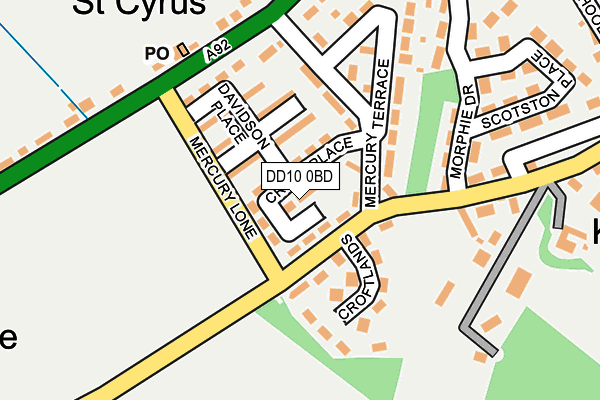 DD10 0BD map - OS OpenMap – Local (Ordnance Survey) DD10 0BD map - OS OpenMap – Local (Ordnance Survey)
