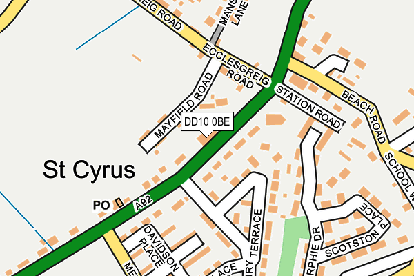DD10 0BE map - OS OpenMap – Local (Ordnance Survey)