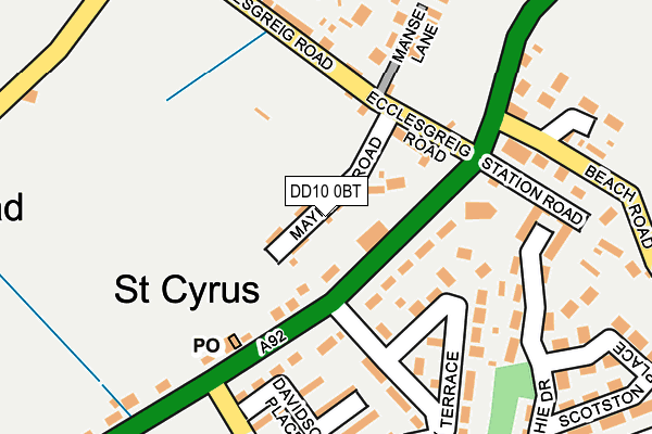 DD10 0BT map - OS OpenMap – Local (Ordnance Survey) DD10 0BT map - OS OpenMap – Local (Ordnance Survey)