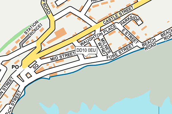 DD10 0EU map - OS OpenMap – Local (Ordnance Survey)