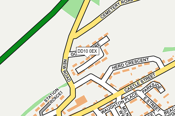 DD10 0EX map - OS OpenMap – Local (Ordnance Survey) DD10 0EX map - OS OpenMap – Local (Ordnance Survey)