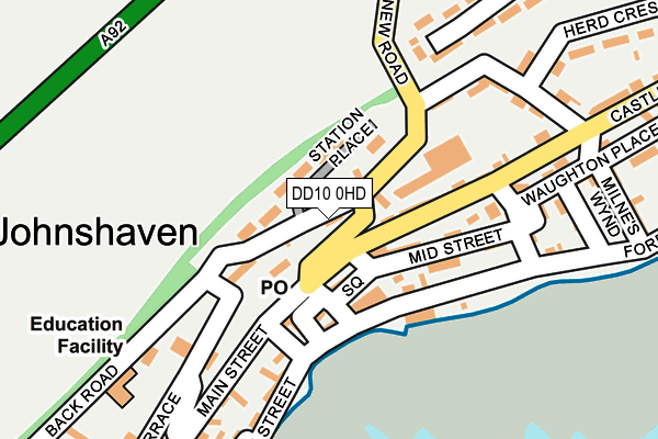 DD10 0HD map - OS OpenMap – Local (Ordnance Survey) DD10 0HD map - OS OpenMap – Local (Ordnance Survey)
