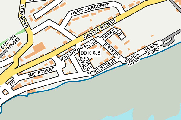 DD10 0JB map - OS OpenMap – Local (Ordnance Survey) DD10 0JB map - OS OpenMap – Local (Ordnance Survey)