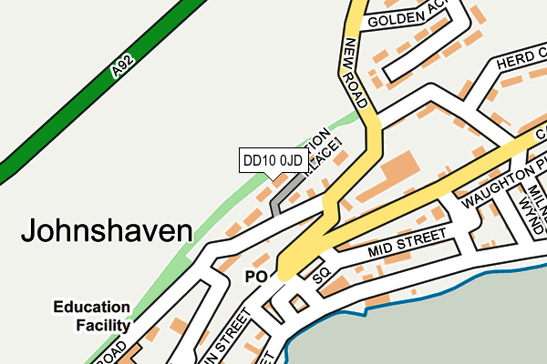 DD10 0JD map - OS OpenMap – Local (Ordnance Survey) DD10 0JD map - OS OpenMap – Local (Ordnance Survey)