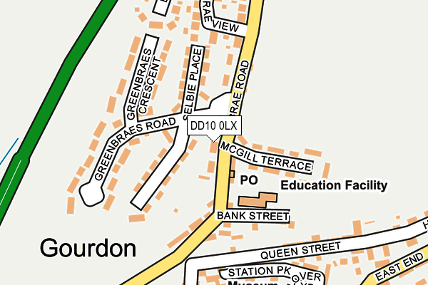 DD10 0LX map - OS OpenMap – Local (Ordnance Survey) DD10 0LX map - OS OpenMap – Local (Ordnance Survey)