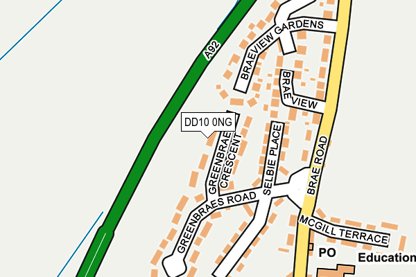 DD10 0NG map - OS OpenMap – Local (Ordnance Survey) DD10 0NG map - OS OpenMap – Local (Ordnance Survey)