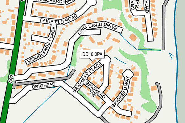 DD10 0PA map - OS OpenMap – Local (Ordnance Survey)