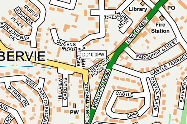 DD10 0PW map - OS OpenMap – Local (Ordnance Survey)