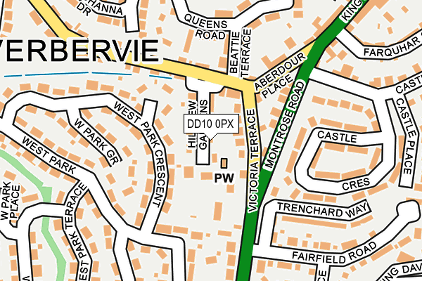 DD10 0PX map - OS OpenMap – Local (Ordnance Survey)