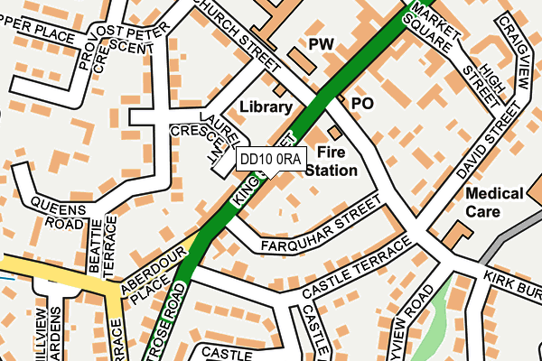 DD10 0RA map - OS OpenMap – Local (Ordnance Survey)