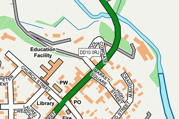 DD10 0RJ map - OS OpenMap – Local (Ordnance Survey)