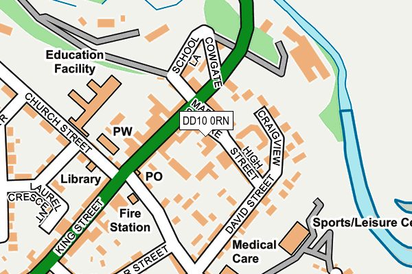 DD10 0RN map - OS OpenMap – Local (Ordnance Survey)