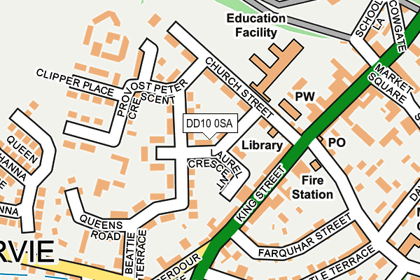 DD10 0SA map - OS OpenMap – Local (Ordnance Survey) DD10 0SA map - OS OpenMap – Local (Ordnance Survey)