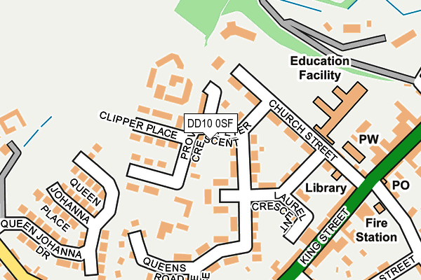 DD10 0SF map - OS OpenMap – Local (Ordnance Survey) DD10 0SF map - OS OpenMap – Local (Ordnance Survey)