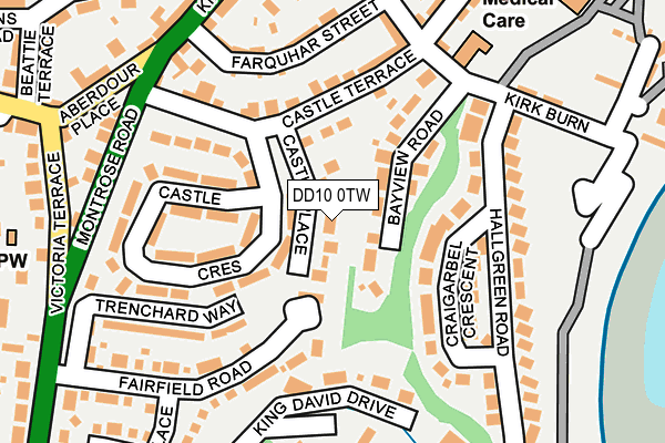 DD10 0TW map - OS OpenMap – Local (Ordnance Survey)