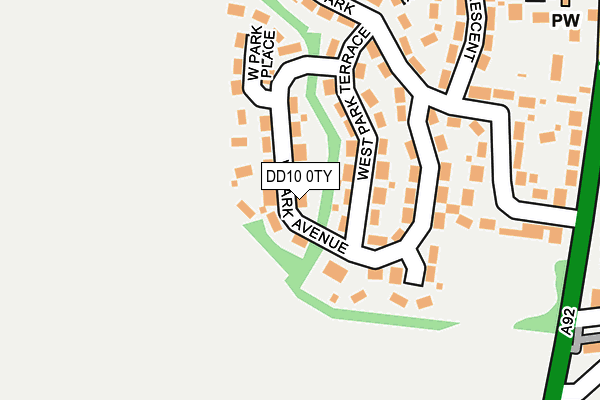 DD10 0TY map - OS OpenMap – Local (Ordnance Survey) DD10 0TY map - OS OpenMap – Local (Ordnance Survey)