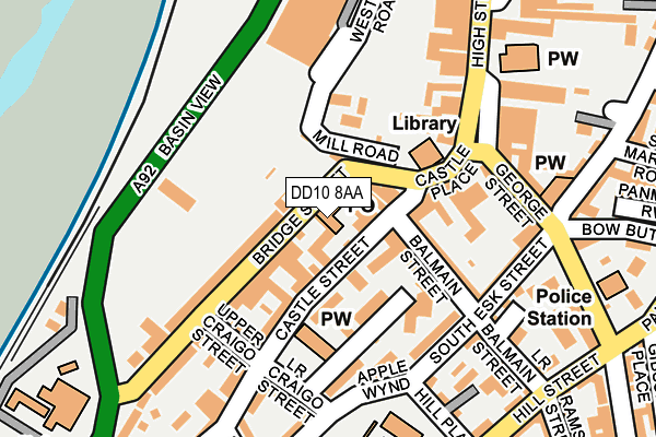 DD10 8AA map - OS OpenMap – Local (Ordnance Survey) DD10 8AA map - OS OpenMap – Local (Ordnance Survey)