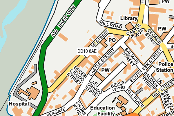 DD10 8AE map - OS OpenMap – Local (Ordnance Survey) DD10 8AE map - OS OpenMap – Local (Ordnance Survey)