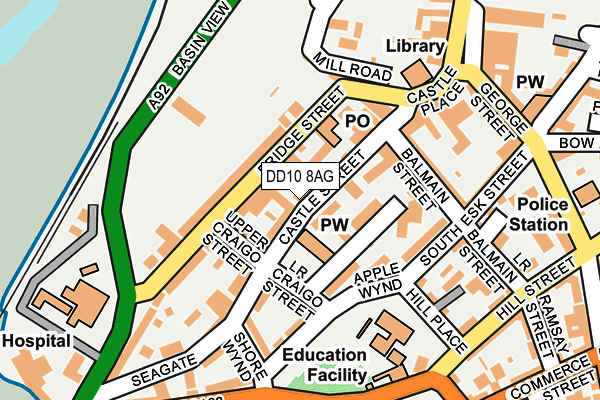 DD10 8AG map - OS OpenMap – Local (Ordnance Survey) DD10 8AG map - OS OpenMap – Local (Ordnance Survey)