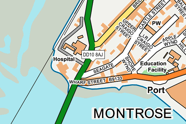 DD10 8AJ map - OS OpenMap – Local (Ordnance Survey) DD10 8AJ map - OS OpenMap – Local (Ordnance Survey)
