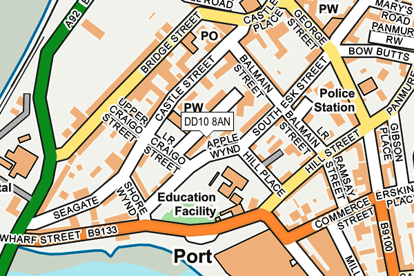 DD10 8AN map - OS OpenMap – Local (Ordnance Survey) DD10 8AN map - OS OpenMap – Local (Ordnance Survey)