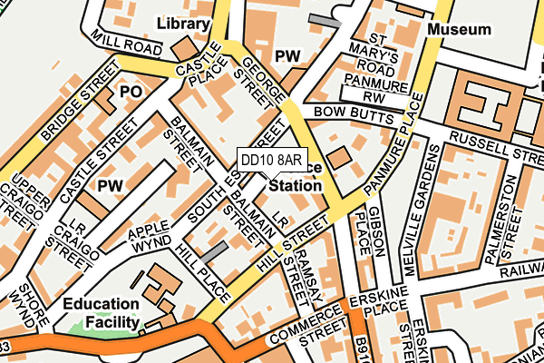 DD10 8AR map - OS OpenMap – Local (Ordnance Survey)