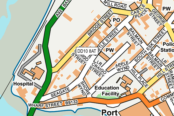 DD10 8AT map - OS OpenMap – Local (Ordnance Survey)