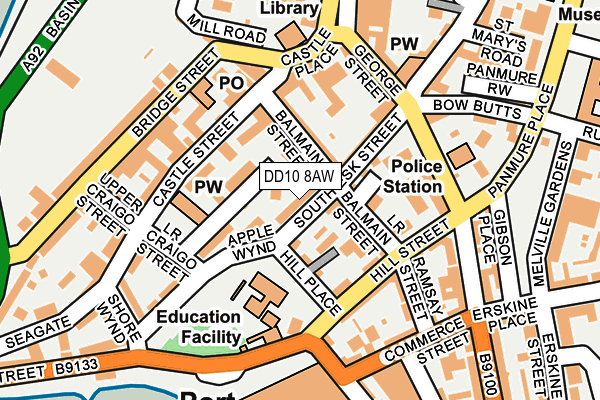 DD10 8AW map - OS OpenMap – Local (Ordnance Survey) DD10 8AW map - OS OpenMap – Local (Ordnance Survey)