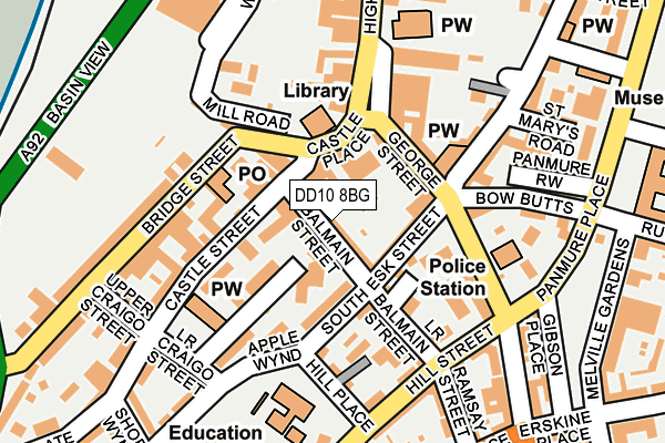 DD10 8BG map - OS OpenMap – Local (Ordnance Survey) DD10 8BG map - OS OpenMap – Local (Ordnance Survey)