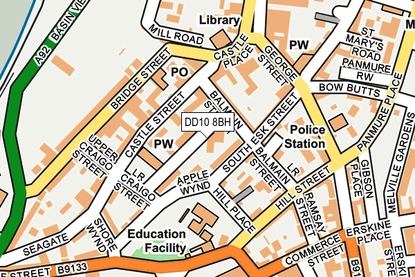 DD10 8BH map - OS OpenMap – Local (Ordnance Survey) DD10 8BH map - OS OpenMap – Local (Ordnance Survey)