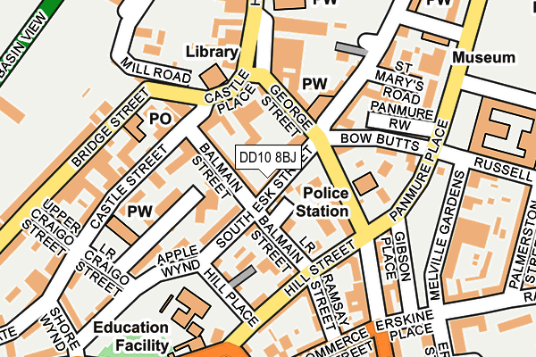 DD10 8BJ map - OS OpenMap – Local (Ordnance Survey) DD10 8BJ map - OS OpenMap – Local (Ordnance Survey)