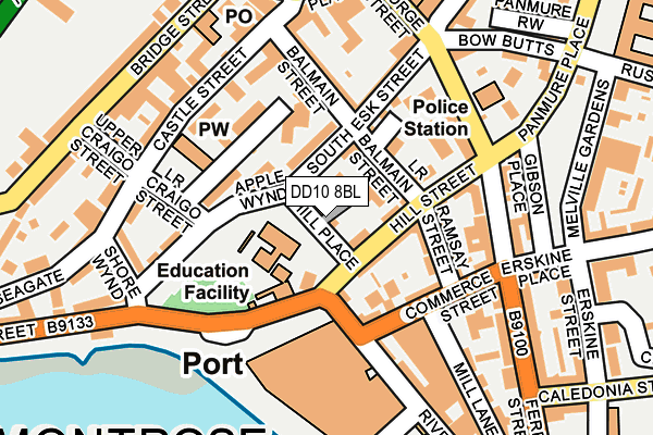 DD10 8BL map - OS OpenMap – Local (Ordnance Survey) DD10 8BL map - OS OpenMap – Local (Ordnance Survey)