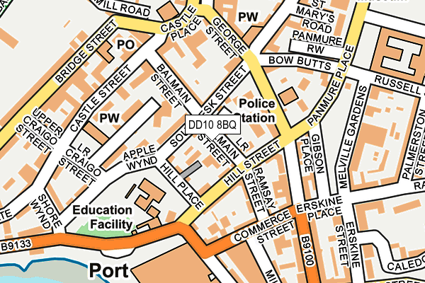 DD10 8BQ map - OS OpenMap – Local (Ordnance Survey) DD10 8BQ map - OS OpenMap – Local (Ordnance Survey)