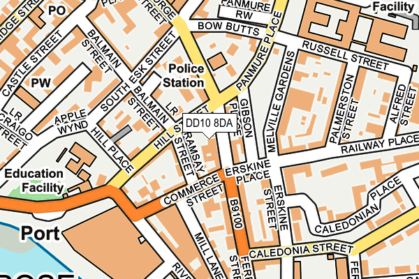 DD10 8DA map - OS OpenMap – Local (Ordnance Survey) DD10 8DA map - OS OpenMap – Local (Ordnance Survey)