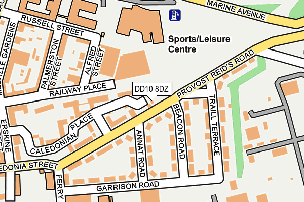 DD10 8DZ map - OS OpenMap – Local (Ordnance Survey)
