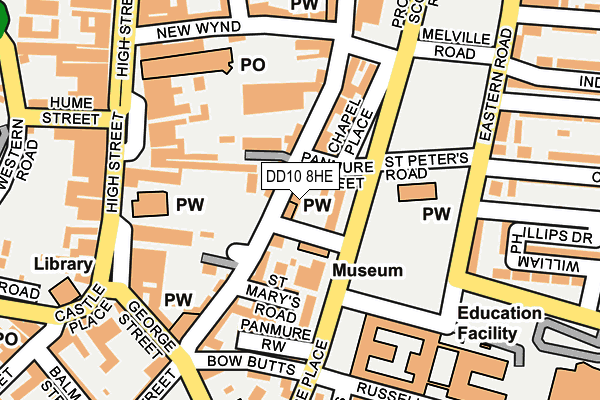 DD10 8HE map - OS OpenMap – Local (Ordnance Survey) DD10 8HE map - OS OpenMap – Local (Ordnance Survey)