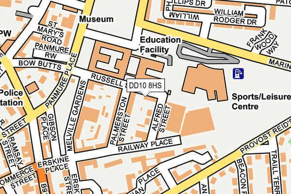 DD10 8HS map - OS OpenMap – Local (Ordnance Survey)