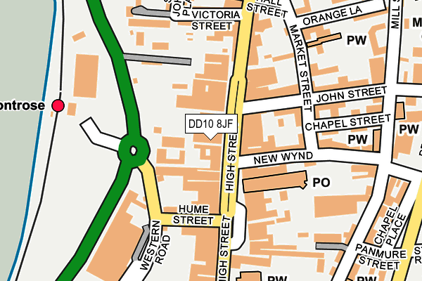 DD10 8JF map - OS OpenMap – Local (Ordnance Survey) DD10 8JF map - OS OpenMap – Local (Ordnance Survey)