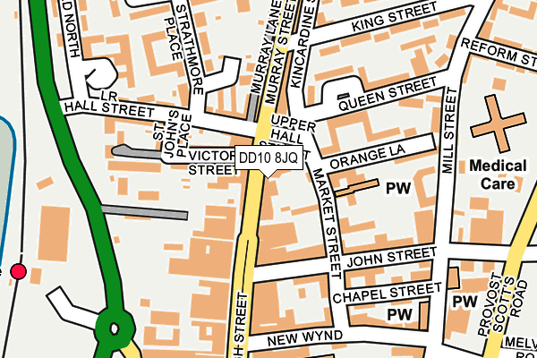DD10 8JQ map - OS OpenMap – Local (Ordnance Survey) DD10 8JQ map - OS OpenMap – Local (Ordnance Survey)