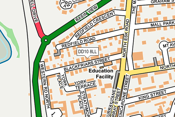 DD10 8LL map - OS OpenMap – Local (Ordnance Survey)