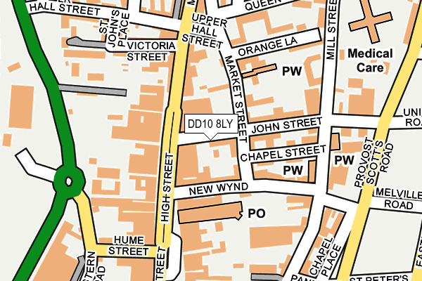 DD10 8LY map - OS OpenMap – Local (Ordnance Survey) DD10 8LY map - OS OpenMap – Local (Ordnance Survey)