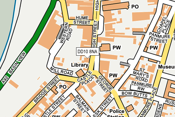 DD10 8NA map - OS OpenMap – Local (Ordnance Survey) DD10 8NA map - OS OpenMap – Local (Ordnance Survey)