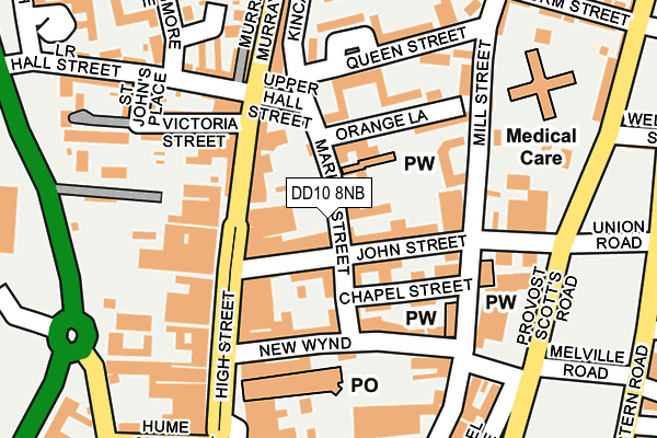 DD10 8NB map - OS OpenMap – Local (Ordnance Survey) DD10 8NB map - OS OpenMap – Local (Ordnance Survey)