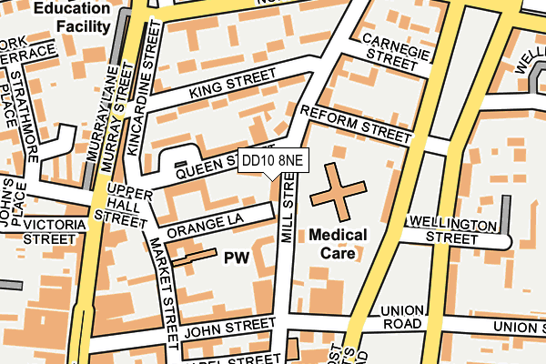 DD10 8NE map - OS OpenMap – Local (Ordnance Survey) DD10 8NE map - OS OpenMap – Local (Ordnance Survey)
