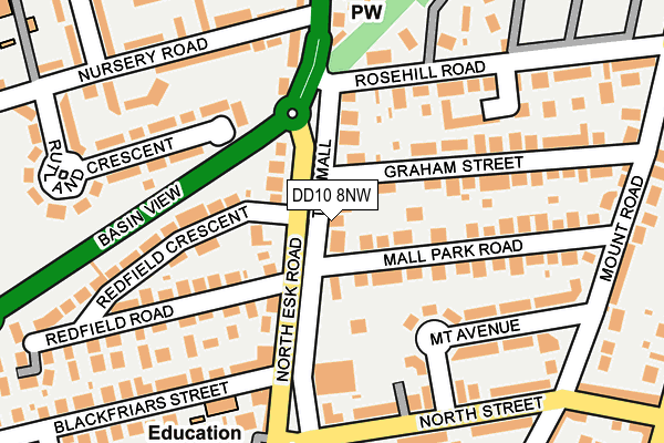 DD10 8NW map - OS OpenMap – Local (Ordnance Survey) DD10 8NW map - OS OpenMap – Local (Ordnance Survey)