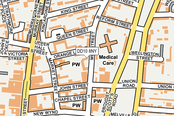 DD10 8NY map - OS OpenMap – Local (Ordnance Survey)