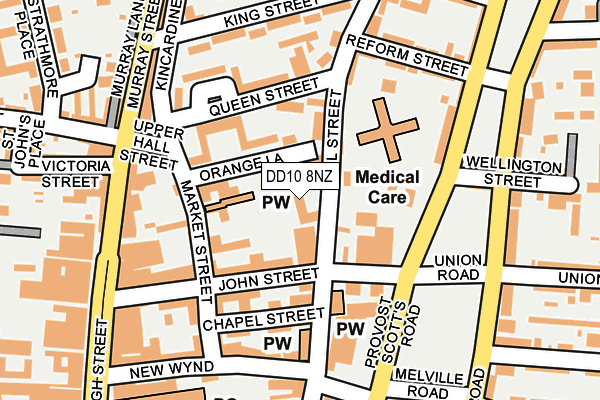 DD10 8NZ map - OS OpenMap – Local (Ordnance Survey)