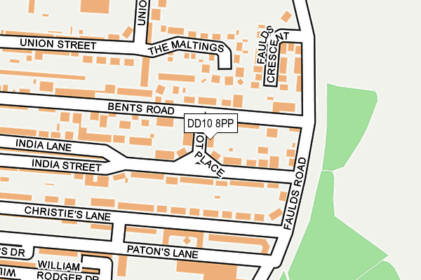 DD10 8PP map - OS OpenMap – Local (Ordnance Survey)