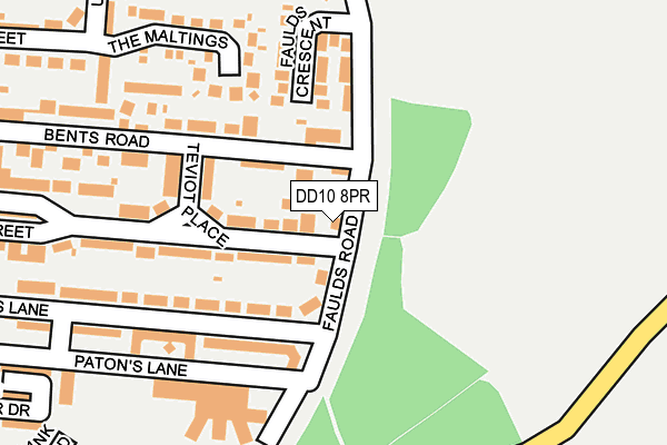 DD10 8PR map - OS OpenMap – Local (Ordnance Survey) DD10 8PR map - OS OpenMap – Local (Ordnance Survey)